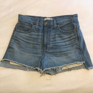 MADEWELL HIGH WAISTED WOMENS JEAN SHORTS SIZE 29
